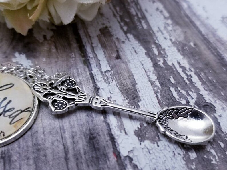 Silver mini spoon necklace Blessed Beyond Measure Christian Etsy