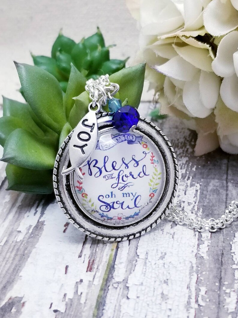 Psalm 103 scripture necklace bless the lord oh my soul | Etsy