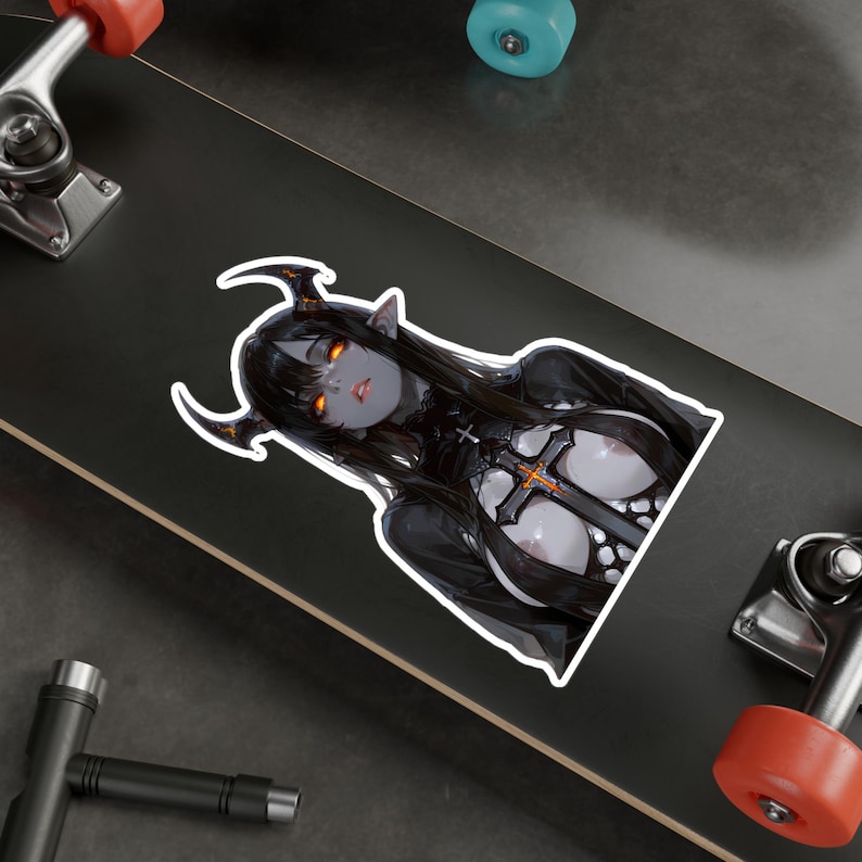 Sexy Anime Demon Sticker, Sexy Hentai Female With Big Boobs Decal, Nude Hentai Girl NSFW Sticker 3"x4" 4"x6" 6"x8" 8"x10" image 3