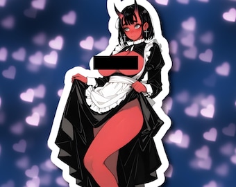 Hot Anime Succubus With Big Boobs Sticker, Hentai Girl With Big Tits Decal, Nude Anime Girl Decal, NSFW Sticker 3"x4" 4"x6" 6"x8" 8"x10"
