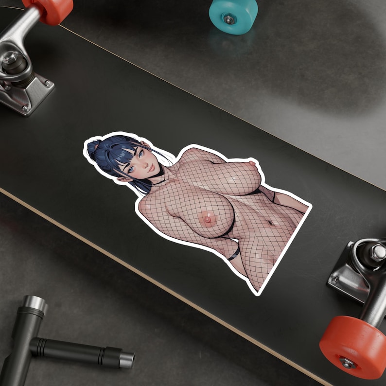 Anime Girl With Huge Breasts Sticker, Sexy Hentai Female With Big Boobs Decal, Nude Hentai Girl NSFW Sticker 3"x4" 4"x6" 6"x8" 8"x10" image 3