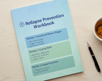Relapse Prevention Workbook | Recovery Plan, Triggers, Cravings (Instant Download)