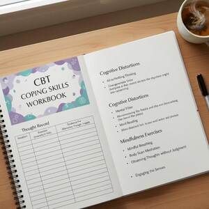 Mini-cahier d'exercices de TCC sur les capacités d'adaptation | Santé mentale, régulation des émotions (téléchargement PDF instantané)