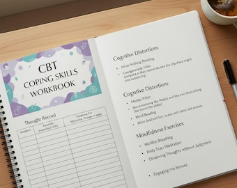 CBT Coping Skills Mini-Workbook | Mental Health, Emotion Regulation (Instant Download PDF)