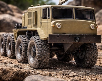 MAZ 537 8x8 RC Truck Kit – 1/18 Scale Heavy Hauler – TRX4M Compatible Body & Chassis – Advanced 3D Printed Build