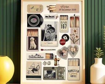 Custom Matchbox Art Print – Personalized Christmas, Birthday, or Anniversary Gift