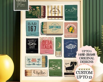 Custom Matchbox Art Print – Personalized Christmas, Birthday, or Anniversary Gift