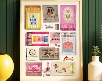 Custom Matchbox Art Print – Personalized Christmas, Birthday, or Anniversary Gift