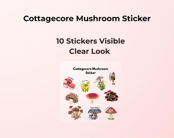 Adesivi Cottagecore Funghi / Pacchetto Natura Foresta Kawaii (Download Digitale)