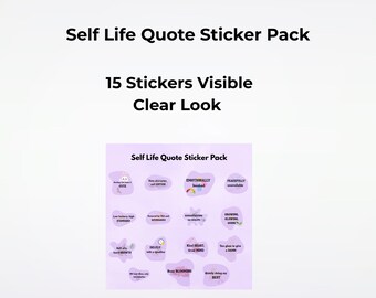 Adesivi con citazioni sulla vita quotidiana / Agenda/Diario con frasi motivazionali (Download digitale)