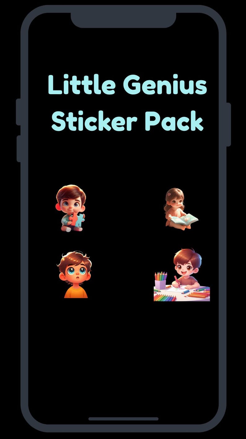 Little Genius Learning PNG Stickers for Planner, Scrapbook & Digital ...