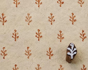 Wooden Printing Block – Mini Branch Accent Stamp for Fabric, Paper & Crafts
