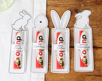 Easter wrappers for Duplo & Kinder bars – Last-minute Easter gift packaging | Printable DIY | DIYCarinchen