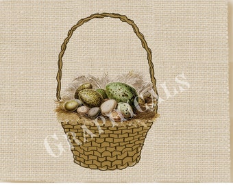 1817 Welcome to our Nest Blue eggs graphic download image for iron on fabric transfer burlap decoupage pillows cards scrapbook No