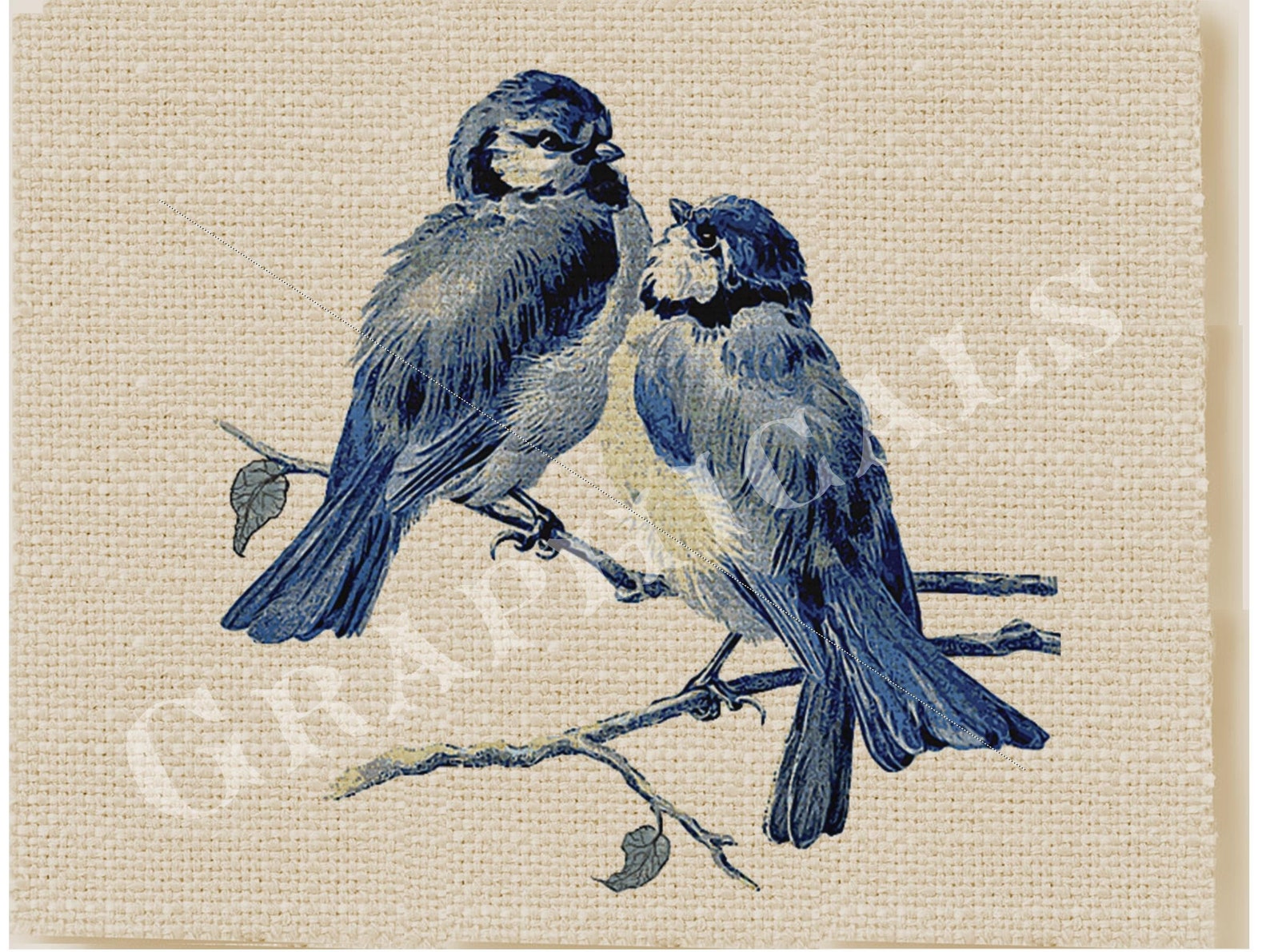 Bluebirds Printable Digital Download for Wall Art Fabric - Etsy
