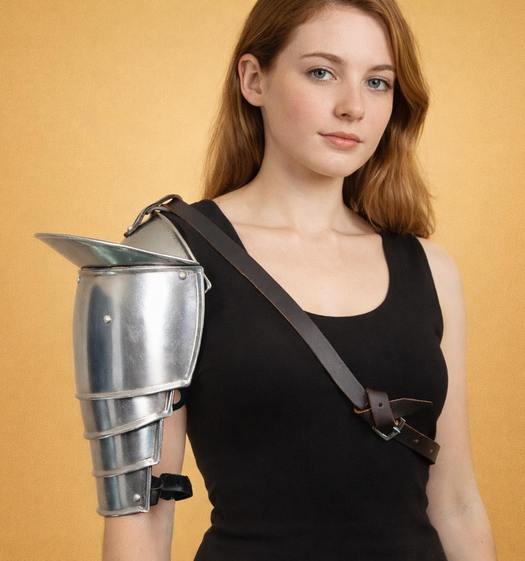 Female Knight Single Pauldron & Gorget Armour Set, Medieval Knight ...