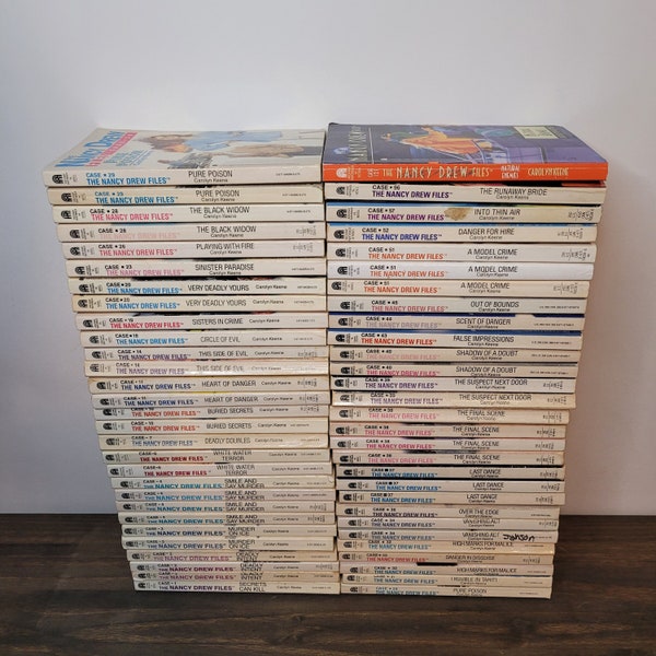 NANCY DREW Case FILES Build A Book Lot Collection Choose Titles  by Carolyn Keene Softcover Young Adult Novels Fiction 80s