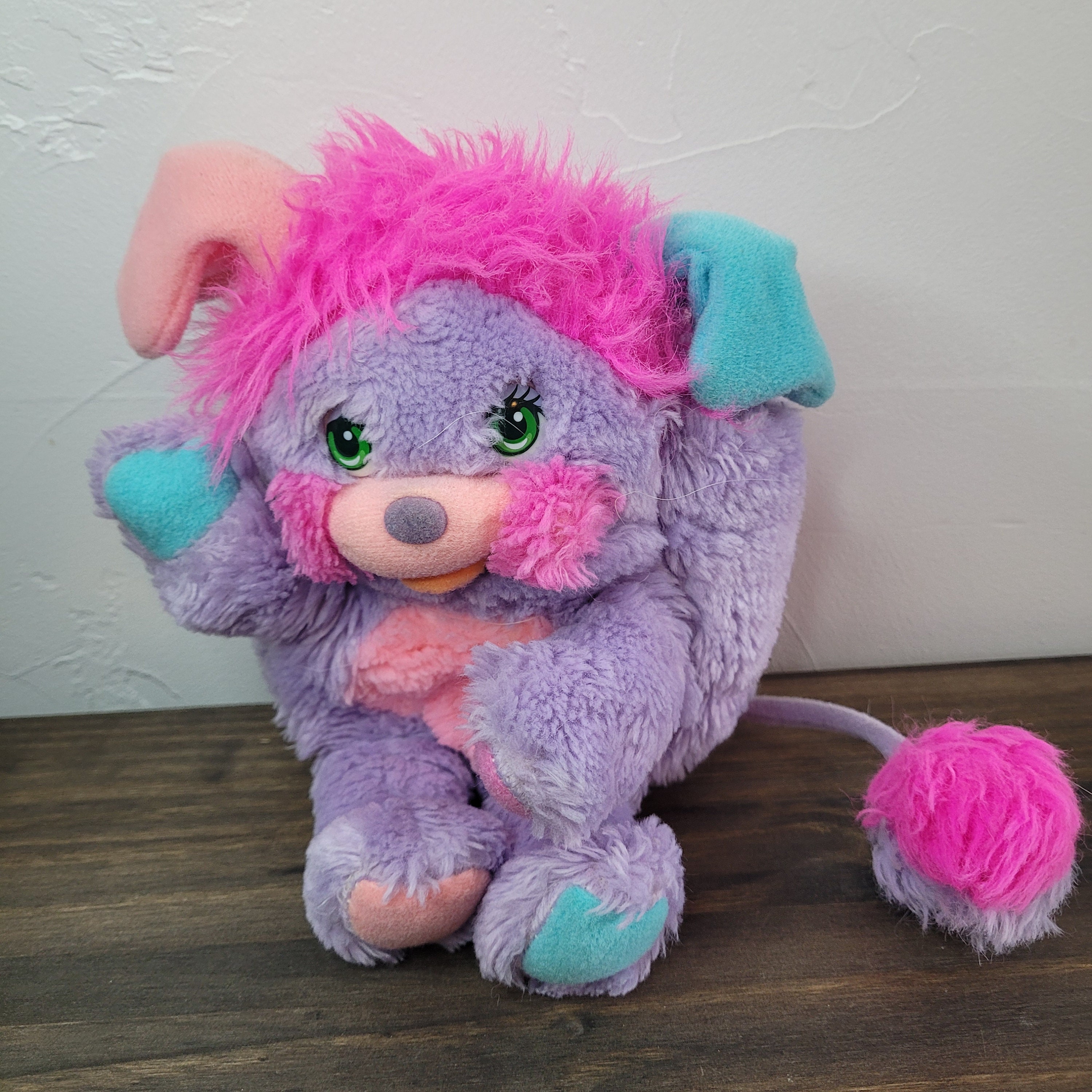 Popples Plush Purple Pretty Bit 8 Tall Vtg 80s Girl Toys T5-1