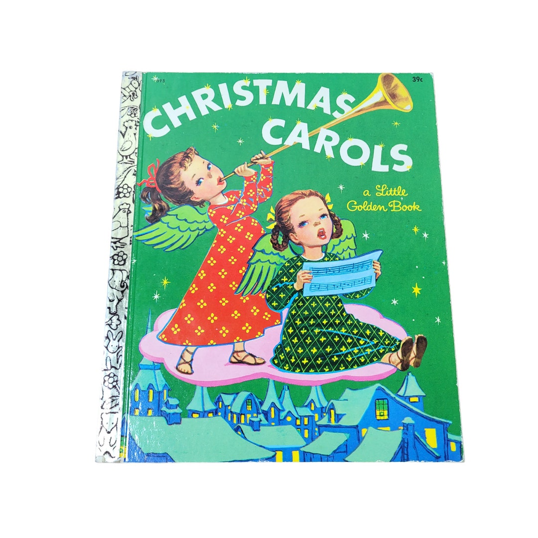 Christmas Carols Little Golden Book 1968 Squares Back Hardcover