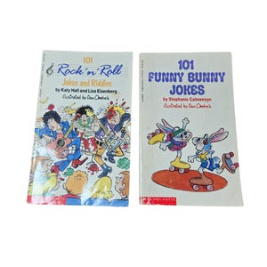 Joke Books Funny Bunny Rock N Roll Paperback Bundle Lot of 2 Vintage L3062