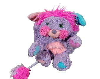 Popples Plush Purple Pretty Bit 8" Tall Vtg 80s Girl Toys sb7