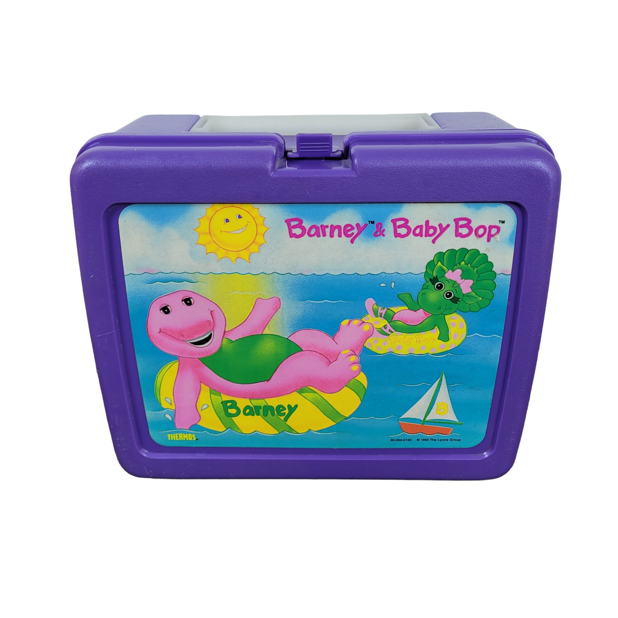 Omleiden Vlot Catastrofaal Barney the Dinosaur Lunchbox Lunch Box Purple Vintage 90s - Etsy