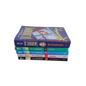 VC Andrews Orphans Series Vintage Paperbacks Books Set di 5 libri 1a edizione Copertine a buco della serratura L2664