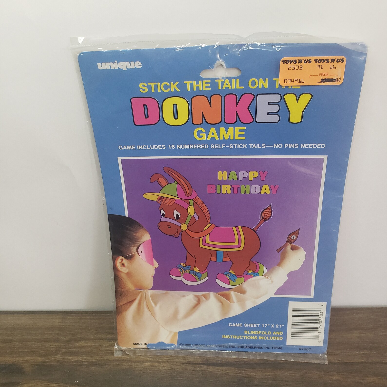 Stick the Tail on the Donkey NOS Vintage Game de Unique 1989 Etsy