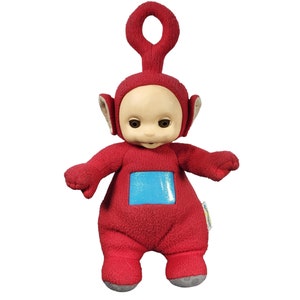 Teletubbies Talking Po 12" Stuffed Plush - 1998 Playskool - Works Red Vintage B8