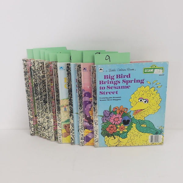 SESAME STREET Build a Book Lot Choose Titles Little Golden Books Vintage Various Years