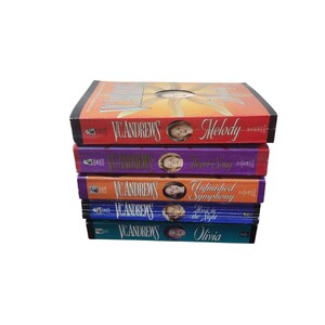 VC Andrews Logan Series Set completo 5 libri tascabili anni '90 prima edizione Copertine a buco della serratura L3062