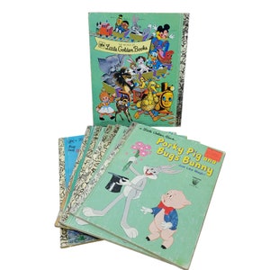 LOONEY TOONS Golden Books GREEN Backs Build A Book Lot Set Bundle Collection Choose Titles Vintage