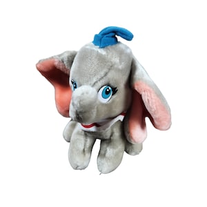Disney Dumbo the Elephant Plush 7&quot; Tall Gray Vintage Disney World sb5