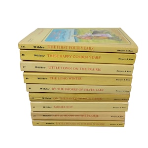 LITTLE HOUSE on the Prairie Build a Book Lot Choose Titles by Laura Ingalls Wilder Paperback Books Harper and Row 70s Yellow