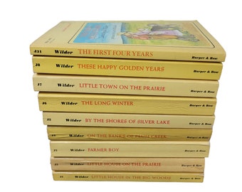 LITTLE HOUSE on the Prairie Build a Book Lot Choose Titles by Laura Ingalls Wilder Paperback Books Harper and Row 70s Yellow