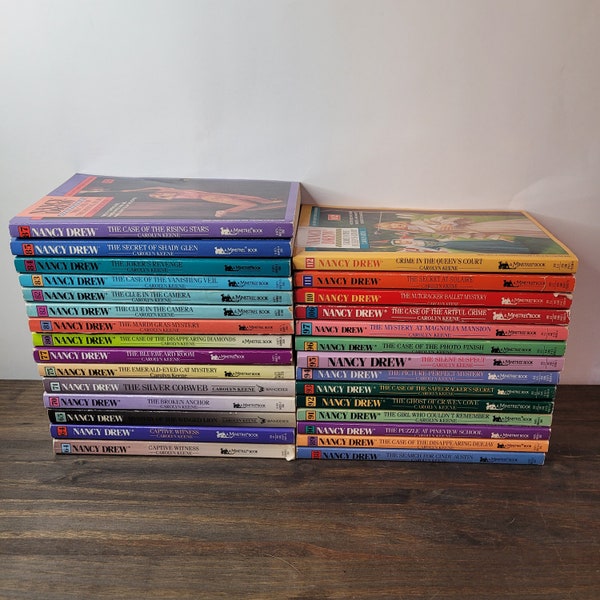 NANCY DREW Minstrel Books Square Numbers Build a Book Lot Choisissez les titres de Carolyn Keene Couverture souple Romans pour jeunes adultes Fiction des années 80