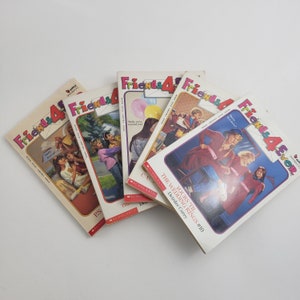May include: A stack of five paperback books with colorful covers featuring the title "Friends 4 Ever". The books are all part of a series and feature different titles, including "Yours Til The Wedding Rings" and "Molly Doesn't Want To Get Married".