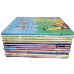 SESAME STREET a GROWING up Build a Book Lot Choose Titles Book 1985 hard cover A Golden Book Vintage