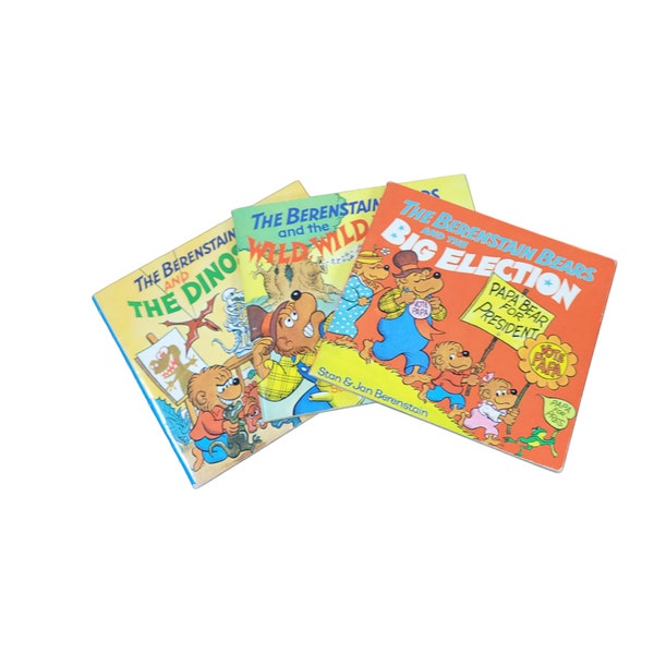 The BERENSTAIN BEARS MINI Storybooks  Vintage Softcover Picture Book 1984 Bundle Lot of 3 L2149