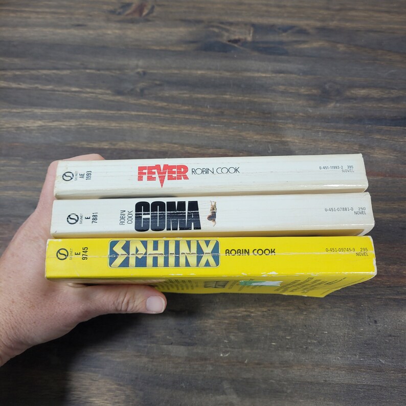 Robin Cook Fever Sphinx Fever Coma Lot of 3 by Robin Cook Movie Edition Vintage ...