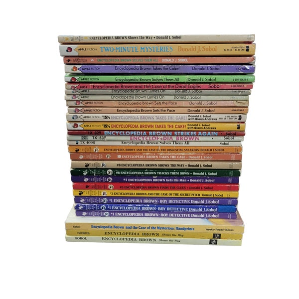 DONALD SOBOL Build a Book Lot Choose Title Encyclopedia Brown Series Chapter Book Paperbacks Vintage