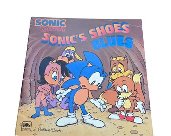 ソニック・ザ・ヘッジホッグ ソニックのシューズ・ブルース ソフトカバーブック ゴールデン 1993 P2592