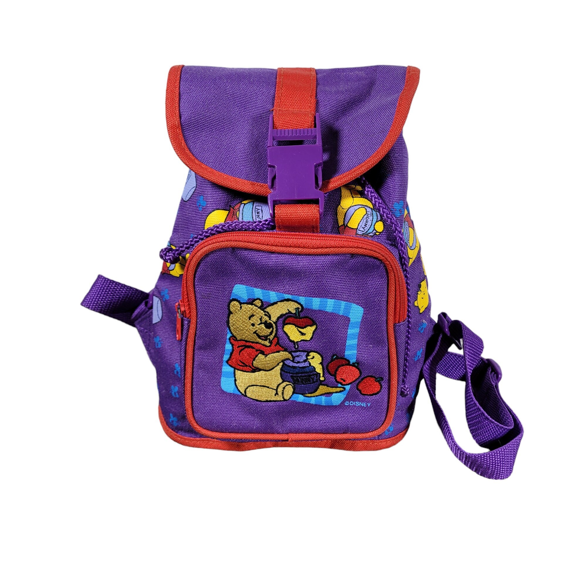 Disney Winnie the Pooh Purple Apples Honey Mini Backpack 11x6