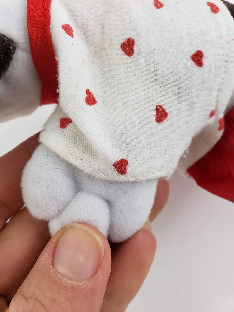 Pound Puppies White Spots Clothes Tonka 80s Plush Small