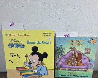 DISNEY BABIES Baby's First Golden Board Softcover Build a Book Lot
