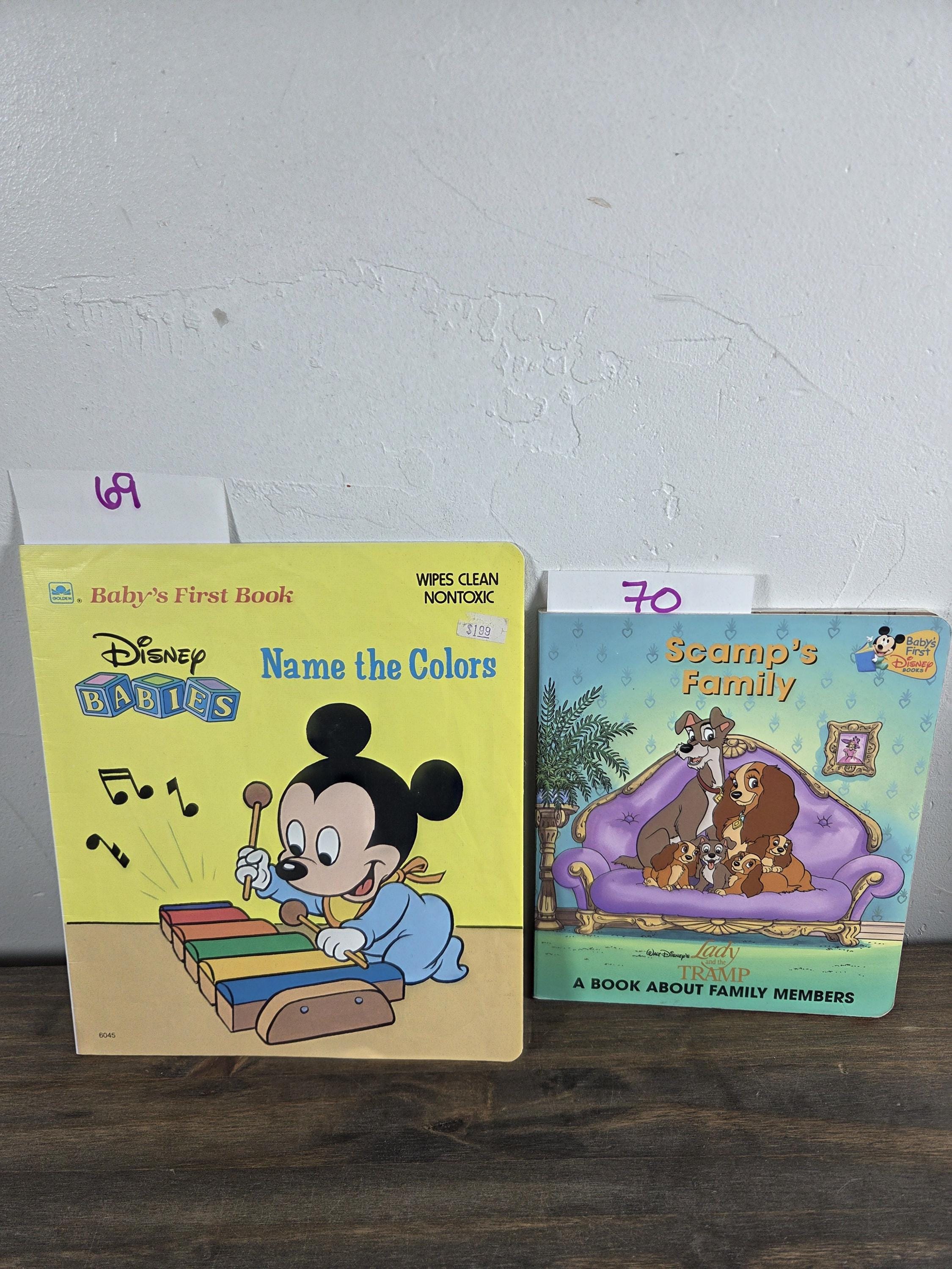 DISNEY BABIES Baby's First Golden Board Softcover Build a Book Lot