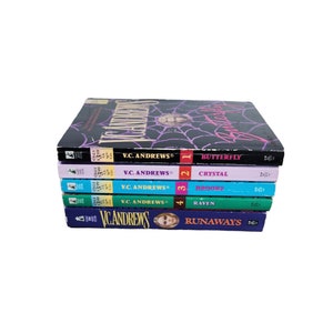VC Andrews Orphans Series Vintage Paperbacks Books Set di 5 libri 1a edizione Copertine a buco della serratura L2713