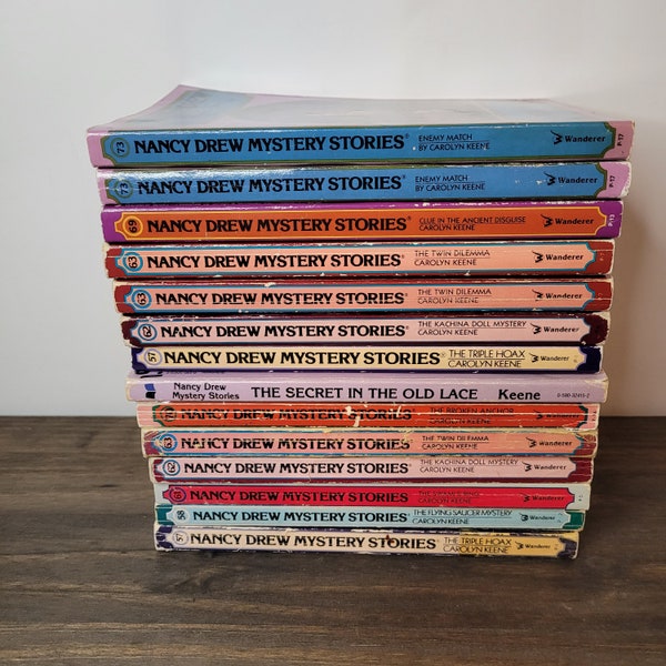 NANCY DREW Mystery STORIES Wanderer Books 1979 Circle Numbers Build a Book Lot Choose Titles  by Carolyn Keene Paperbacks
