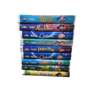DISNEY Black Diamond The Classics VHS CHOOSE Titles Clamshell Children's Kids Animated Video Cassette Tapes Movies Vintage
