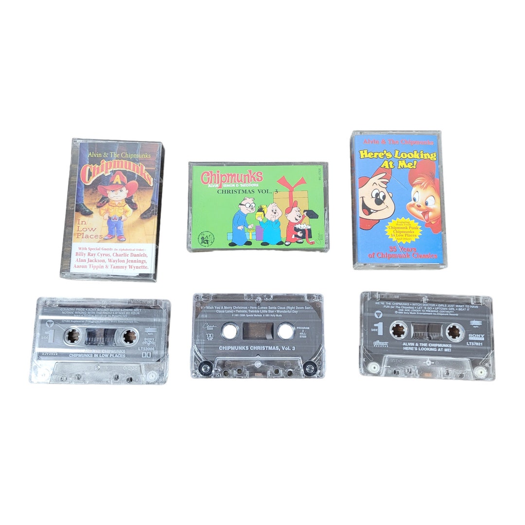 The Chipmunks Christmas 3 Low Places Hits Set Cassette Tape Lot of 3